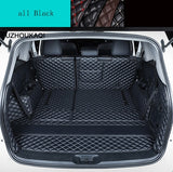 Leather Car Trunk Mat Cargo Liner for Toyota Highlander 7 seats 2014 -2019 waterproof durable boot carpets cargo