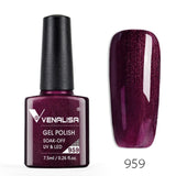 Venalisa 7.5ml soak off gel nail polish canni nail supply wholesale uv gel lacquer led color nail art glitter polish lamp