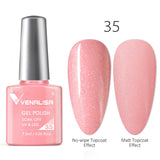 Venalisa 7.5ml soak off gel nail polish canni nail supply wholesale uv gel lacquer led color nail art glitter polish lamp