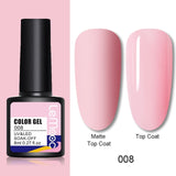 LEMOOC 8ml Nail Gel Polish 136 Colors Soak Off Semi Permanent For Matte Base Coat Hybrid Nail Art Gel Varnish Varnishes