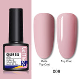 LEMOOC 8ml Nail Gel Polish 136 Colors Soak Off Semi Permanent For Matte Base Coat Hybrid Nail Art Gel Varnish Varnishes