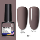 LEMOOC 8ml Nail Gel Polish 136 Colors Soak Off Semi Permanent For Matte Base Coat Hybrid Nail Art Gel Varnish Varnishes