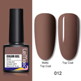 LEMOOC 8ml Nail Gel Polish 136 Colors Soak Off Semi Permanent For Matte Base Coat Hybrid Nail Art Gel Varnish Varnishes