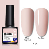 LEMOOC 8ml Nail Gel Polish 136 Colors Soak Off Semi Permanent For Matte Base Coat Hybrid Nail Art Gel Varnish Varnishes