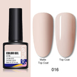 LEMOOC 8ml Nail Gel Polish 136 Colors Soak Off Semi Permanent For Matte Base Coat Hybrid Nail Art Gel Varnish Varnishes