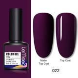 LEMOOC 8ml Nail Gel Polish 136 Colors Soak Off Semi Permanent For Matte Base Coat Hybrid Nail Art Gel Varnish Varnishes