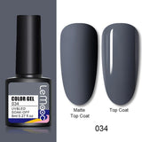 LEMOOC 8ml Nail Gel Polish 136 Colors Soak Off Semi Permanent For Matte Base Coat Hybrid Nail Art Gel Varnish Varnishes