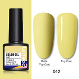 LEMOOC 8ml Nail Gel Polish 136 Colors Soak Off Semi Permanent For Matte Base Coat Hybrid Nail Art Gel Varnish Varnishes