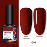 LEMOOC 8ml Nail Gel Polish 136 Colors Soak Off Semi Permanent For Matte Base Coat Hybrid Nail Art Gel Varnish Varnishes