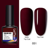 LEMOOC 8ml Nail Gel Polish 136 Colors Soak Off Semi Permanent For Matte Base Coat Hybrid Nail Art Gel Varnish Varnishes