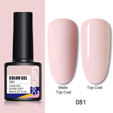 LEMOOC 8ml Nail Gel Polish 136 Colors Soak Off Semi Permanent For Matte Base Coat Hybrid Nail Art Gel Varnish Varnishes