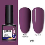 LEMOOC 8ml Nail Gel Polish 136 Colors Soak Off Semi Permanent For Matte Base Coat Hybrid Nail Art Gel Varnish Varnishes