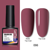 LEMOOC 8ml Nail Gel Polish 136 Colors Soak Off Semi Permanent For Matte Base Coat Hybrid Nail Art Gel Varnish Varnishes