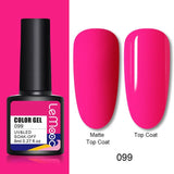 LEMOOC 8ml Nail Gel Polish 136 Colors Soak Off Semi Permanent For Matte Base Coat Hybrid Nail Art Gel Varnish Varnishes