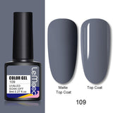 LEMOOC 8ml Nail Gel Polish 136 Colors Soak Off Semi Permanent For Matte Base Coat Hybrid Nail Art Gel Varnish Varnishes