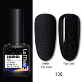 LEMOOC 8ml Nail Gel Polish 136 Colors Soak Off Semi Permanent For Matte Base Coat Hybrid Nail Art Gel Varnish Varnishes