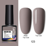 LEMOOC 8ml Nail Gel Polish 136 Colors Soak Off Semi Permanent For Matte Base Coat Hybrid Nail Art Gel Varnish Varnishes