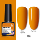 LEMOOC 8ml Nail Gel Polish 136 Colors Soak Off Semi Permanent For Matte Base Coat Hybrid Nail Art Gel Varnish Varnishes