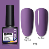 LEMOOC 8ml Nail Gel Polish 136 Colors Soak Off Semi Permanent For Matte Base Coat Hybrid Nail Art Gel Varnish Varnishes