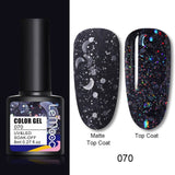 LEMOOC Nail Gel Polish Shiny Glitter Lacquers Shimmer Sequins Nail Art Varnishes Soak Off UV LED Sparkling Gel Nail Polishes