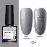 LEMOOC Nail Gel Polish Shiny Glitter Lacquers Shimmer Sequins Nail Art Varnishes Soak Off UV LED Sparkling Gel Nail Polishes