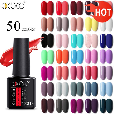 GDCOCO soak off  Base Gel Top Coat Matte Top Gel polish Nail Gel lacquer 8 ml manicure wholesale long lasting Nail color gel