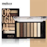 meis Brand New 7 Colors Eyeshadow Palette Matt Shinning Giliter Waterproof Pigment Shimmer Eye Shadow Pallete Powder Cosmetic