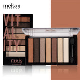 meis Brand New 7 Colors Eyeshadow Palette Matt Shinning Giliter Waterproof Pigment Shimmer Eye Shadow Pallete Powder Cosmetic