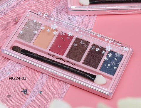 K.A.N Brand  6 Colors Eye Shadow Makeup Shimmer Matte Eyeshadow Palette Cosmetic Makeup Set Nude for wholesale