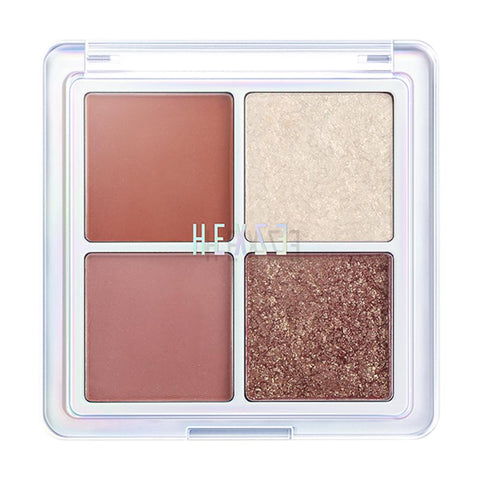 HEXZE Eyeshadow Palette Makeup, Matte Shimmer 4 Colors, Highly Pigmented, Creamy Texture Natural Bronze Neutral Cosmetic Eye Sha