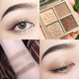 Brand 4 Colors Eyeshadow Palette Matte Shimmer Glitter Nude Eyes Makeup Pigment Brighten Charming Eye Shadow Cosmetics Kit