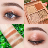 Brand 4 Colors Eyeshadow Palette Matte Shimmer Glitter Nude Eyes Makeup Pigment Brighten Charming Eye Shadow Cosmetics Kit