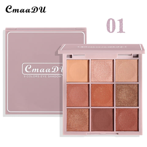 CmaaDU Brand 6Colors Nude Eye Shadow Palette Makeup Glitter Eyeshadow  Metallic Diamond Palette Waterproof Eye Pigment Cosmetics