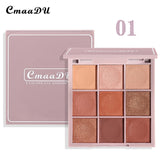 CmaaDU Brand 6Colors Nude Eye Shadow Palette Makeup Glitter Eyeshadow  Metallic Diamond Palette Waterproof Eye Pigment Cosmetics