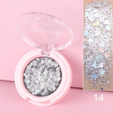 CmaaDU Brand 6Colors Nude Eye Shadow Palette Makeup Glitter Eyeshadow  Metallic Diamond Palette Waterproof Eye Pigment Cosmetics