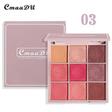 CmaaDU Brand 6Colors Nude Eye Shadow Palette Makeup Glitter Eyeshadow  Metallic Diamond Palette Waterproof Eye Pigment Cosmetics