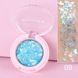 CmaaDU Brand 6Colors Nude Eye Shadow Palette Makeup Glitter Eyeshadow  Metallic Diamond Palette Waterproof Eye Pigment Cosmetics