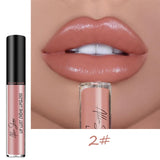 Nude Glitter Shimmer Lipstick Waterproof Long Lasting Moist Lip Gloss  Colorful Lipgloss Sexy Women Glitter Liquid Makeup