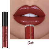 Nude Glitter Shimmer Lipstick Waterproof Long Lasting Moist Lip Gloss  Colorful Lipgloss Sexy Women Glitter Liquid Makeup