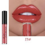 Nude Glitter Shimmer Lipstick Waterproof Long Lasting Moist Lip Gloss  Colorful Lipgloss Sexy Women Glitter Liquid Makeup