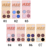 Hot Sale 4 Color Eyeshadow Brand Cosmetic Long Lasting Mineral Powder Pigmented Nude Glitter Eye shadow Matte Palette 1099#