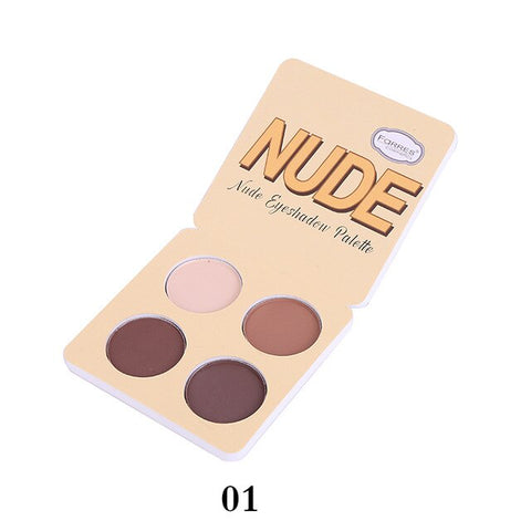 Hot Sale 4 Color Eyeshadow Brand Cosmetic Long Lasting Mineral Powder Pigmented Nude Glitter Eye shadow Matte Palette 1099#