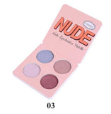 Hot Sale 4 Color Eyeshadow Brand Cosmetic Long Lasting Mineral Powder Pigmented Nude Glitter Eye shadow Matte Palette 1099#