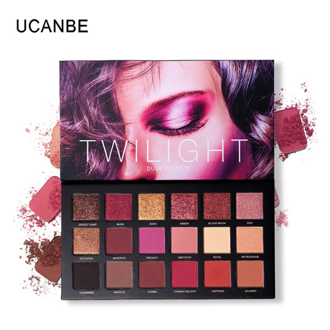 UCANBE Brand Eyeshadow Makeup Palette 18 Colors Shimmer Matte Radiant Chrome Pigmented Pressed Eyes Shadow Powder Cosmetics Set