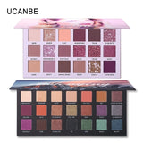 UCANBE Brand New Nude Eyeshadow Palette 18 Colors Glitter Matte Shimmer Shades Rosy Pink Eye Shadow Waterproof Beauty Makeup Kit